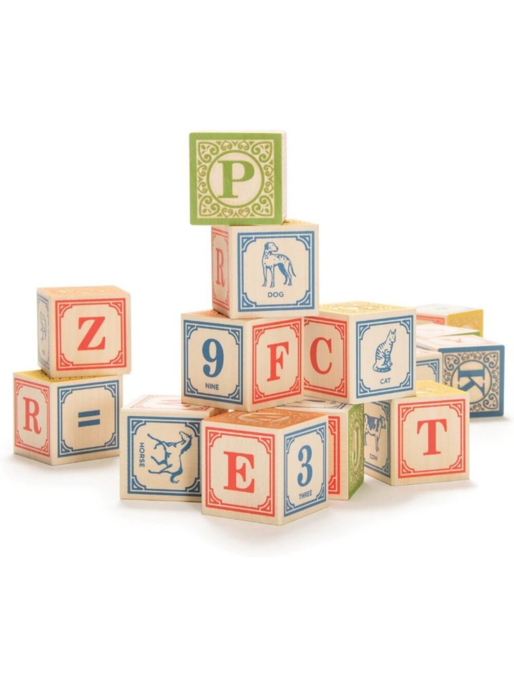 Classic ABC Blocks - Handmade Educational Toy, Safe for Kids, USA-Made